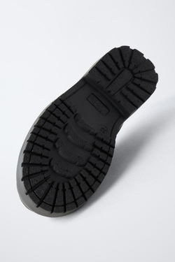 ZARA КОЖАНЫЕ МОКАСИНЫ, КОРИЧНЕВЫЙ