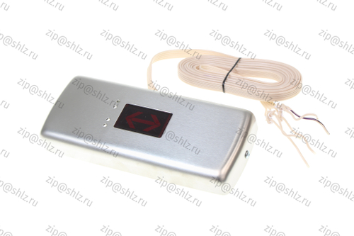 Указатель двусторонний лифтовой направления движения кабины, красная подсветка, сатинированная (шлифованная) нержавеющая сталь, УЛ11Н22053АЩУ3, 0601Щ.12.01.600А-10