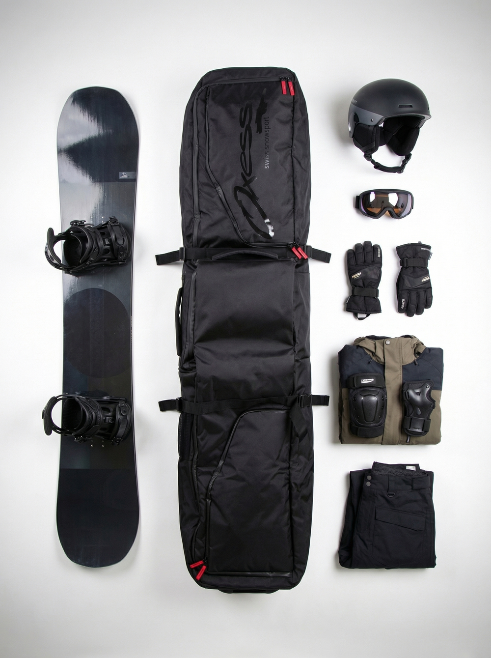 Чехол на колесах для сноуборда OXESS wheelie bag 194cm
