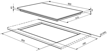 Электрическая варочная панель Smeg SE2951TC2