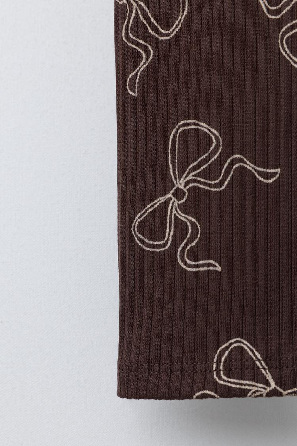 ZARA ЛЕГИНСЫ В РУБЧИК С ПРИНТОМ, ШОКОЛАДНЫЙ