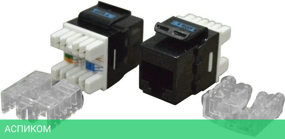 Модуль информационный TWT TWT-OK45UTP/6-BK черный