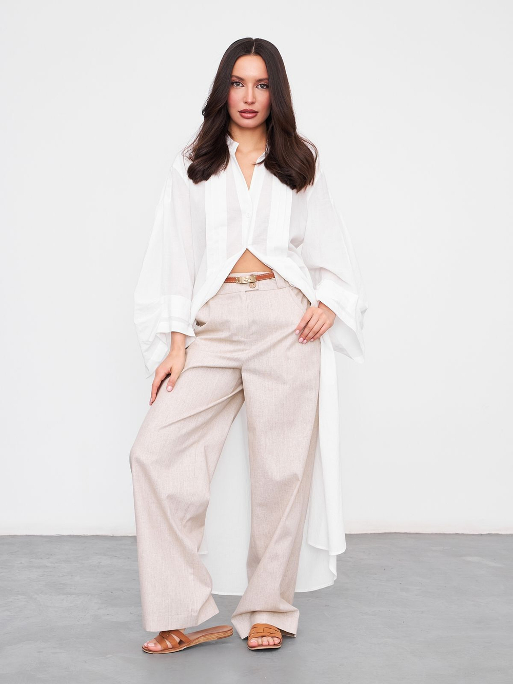 Блузка женская летняя, Модный дом Виктории Тишиной, Паола, размер L