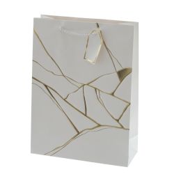 GAEM Пакет подарочный L (бумага 210г/м2, блок 12шт), L31 W12 H42 см, 4в.