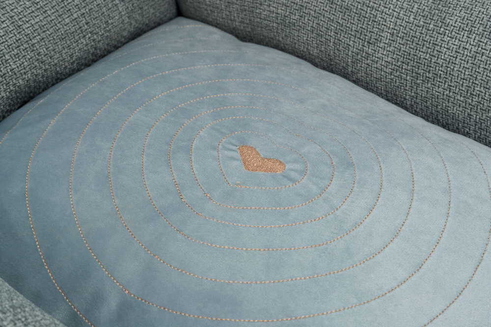 Лежак Viviana, прямоугольный с бортиком, 80 х 60 см, сине-серый, Trixie