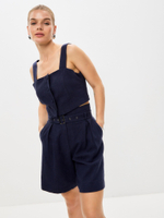 Топ с декоративными пуговицами "Тайна глубин"