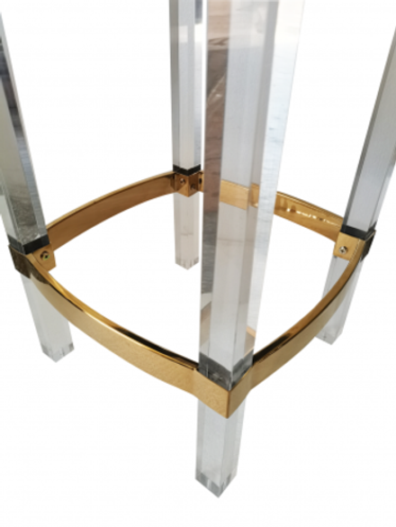 Табурет барный Ist Casa Найс, 40х40х61 см, белый, золото