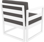 Комплект пластиковой мебели Siesta Contract Mykonos, белый, темно-серый