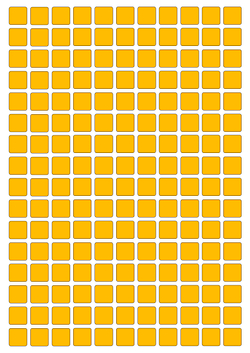 Виниловые наклейки для маркировки Policomprint М14, 10х10 мм. 176 шт.