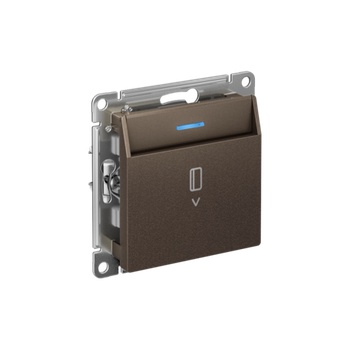 Выключатель карточный AtlasDesign 10А с подсветкой без задержки отключения механизм мокко SE ATN000614