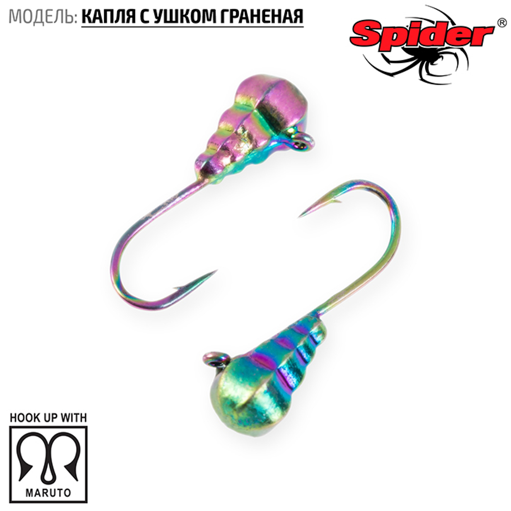 Мормышка вольфрамовая Spider 2740 "Капля с ушком граненая" (4мм, 0.98гр)