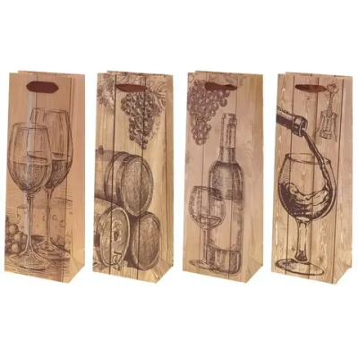 Пакет под бутылку «Эстетика» 12,8*36*8,4 см