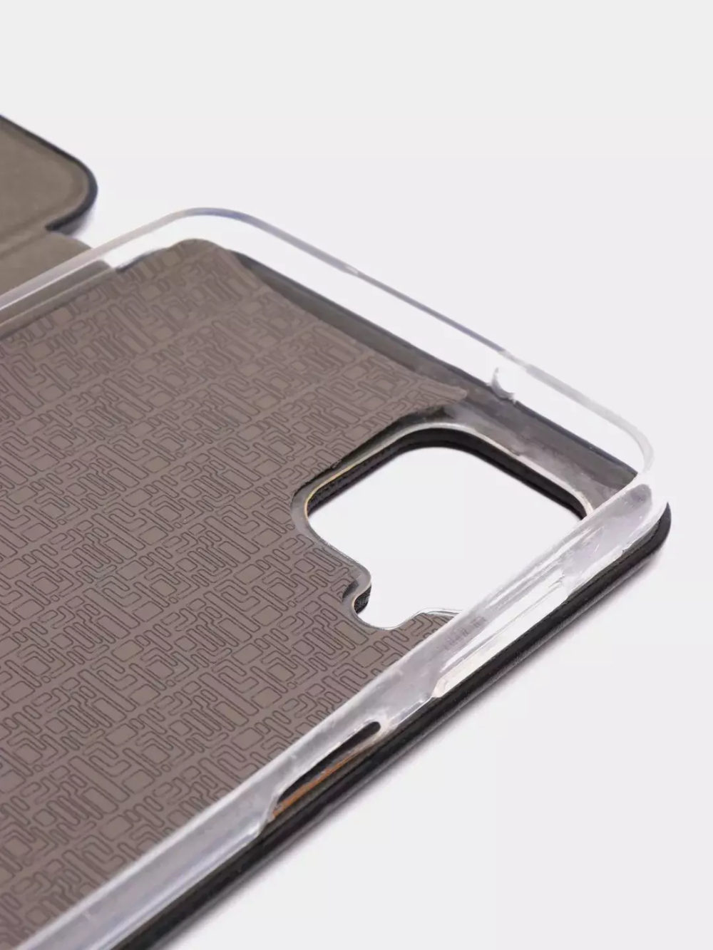 Чехол книжка Samsung A12/M12 с силиконовой вставкой Black SparkleBook Re:Case