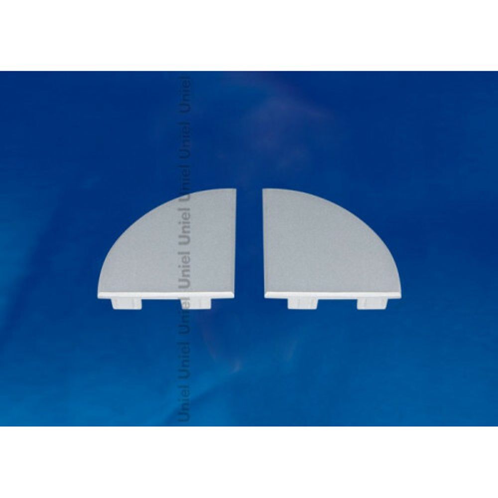 UFE-N09 SILVER B POLYBAG Набор аксессуаров для алюминиевого профиля. Заглушки (4 шт., пластик). Цвет серебро. ТМ Uniel