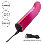 Розовый изогнутый мини-вибромассажер 12см California Exotic Novelties Glam G Vibe SE-4406-30-3
