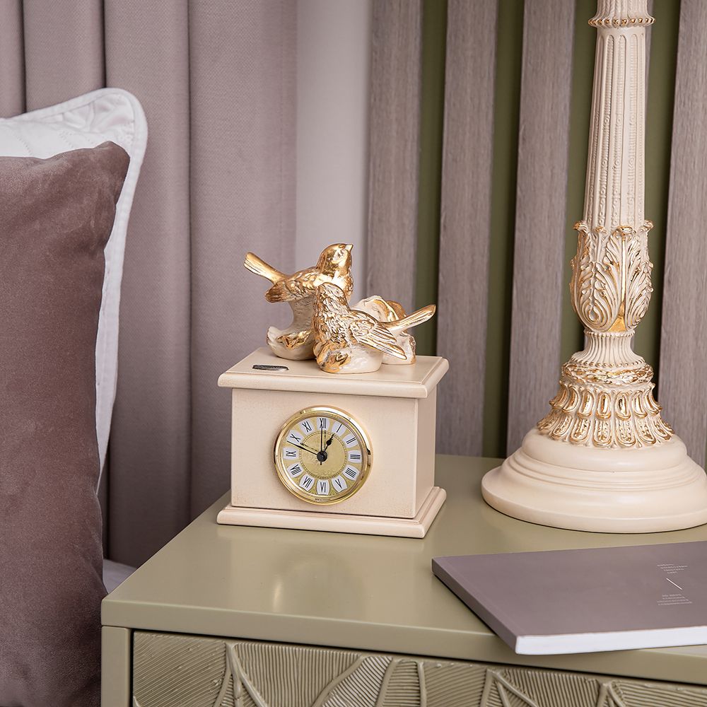 Часы Птички Терра Дуэт Айвори