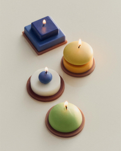 Zara Home Набор ароматических свечей (Vetiver Mango), растительный воск, 4 шт, подарочный