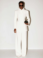 Жакет длинный с воротником стойкой