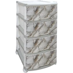 Комод 4-х секц. с декором "Мрамор"