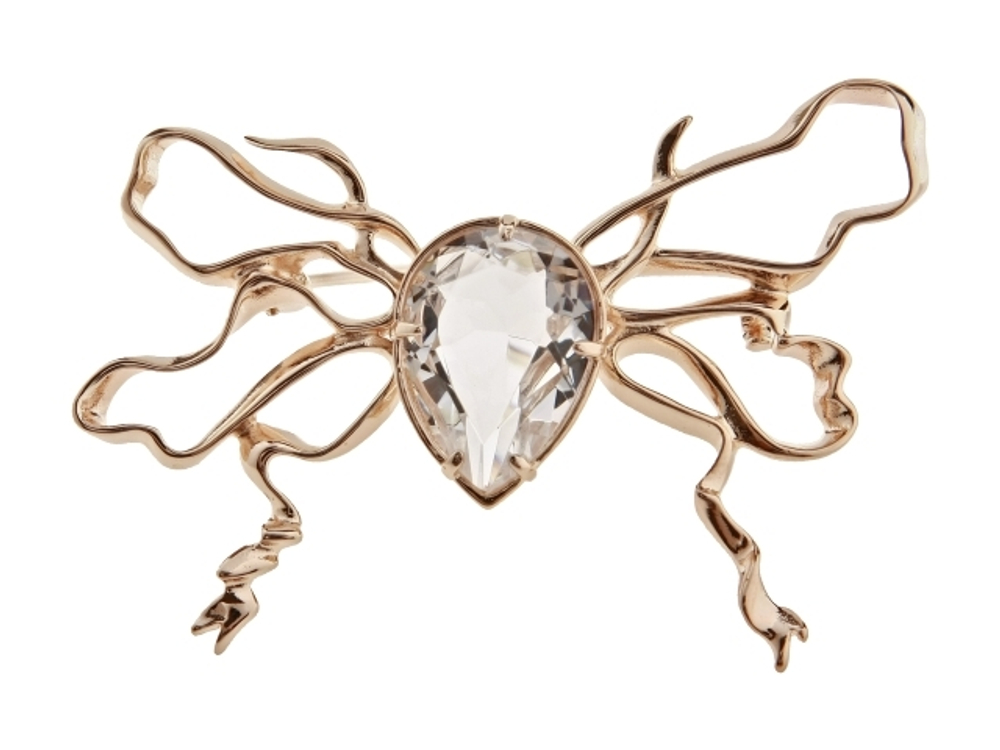 "Шалю" брошь  в золотом покрытии из коллекции ""от Jenavi с замком булавка