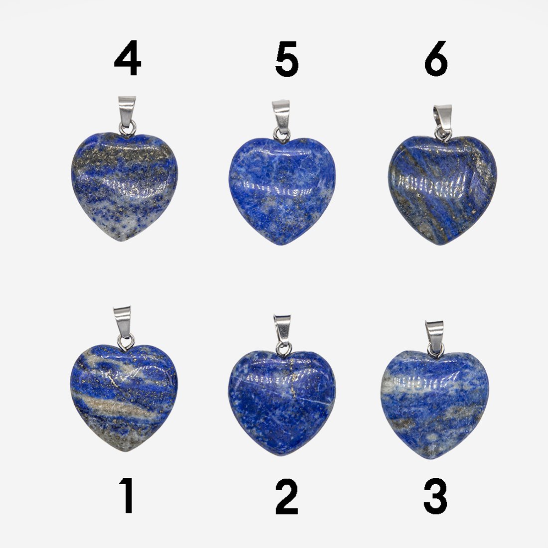 Подвеска-сердечко из натурального лазурита, 20*20мм