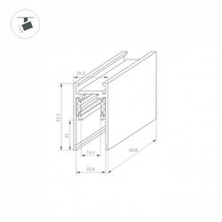 Трек накладной Arlight MAG-ORIENT 034071