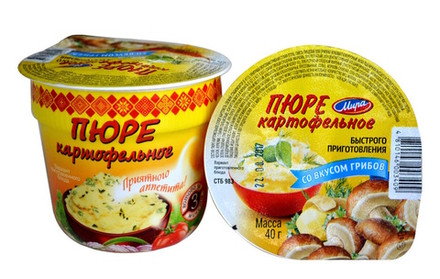 Картофельное пюре "Мира" 40г. со вкусом грибов Машпищепрод