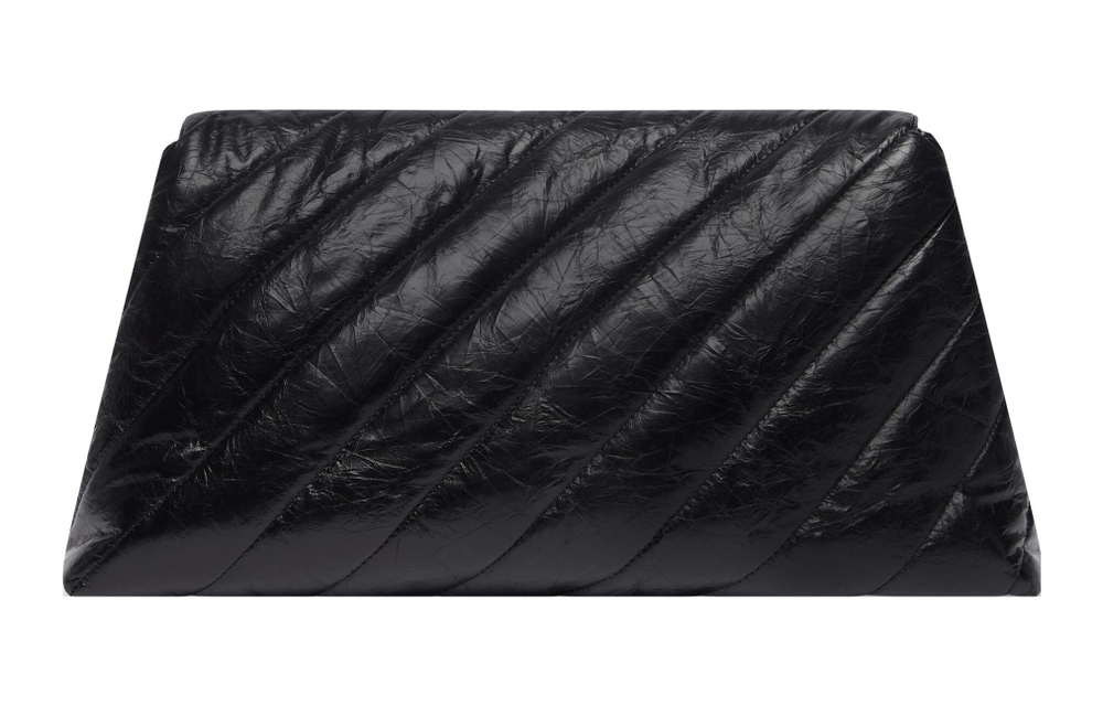 Balenciaga Clutch Crush Large Quilted Black