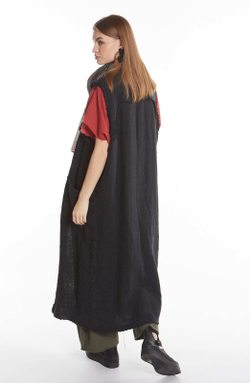 ДЛИННЫЙ ЖИЛЕТ ИЗ ЛЬНА