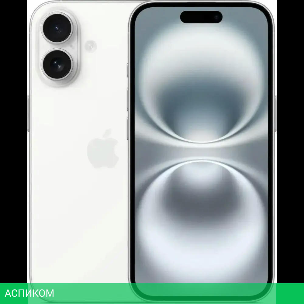 Смартфон Apple iPhone 16 128Gb A3287 белый (MYE93HN/A)