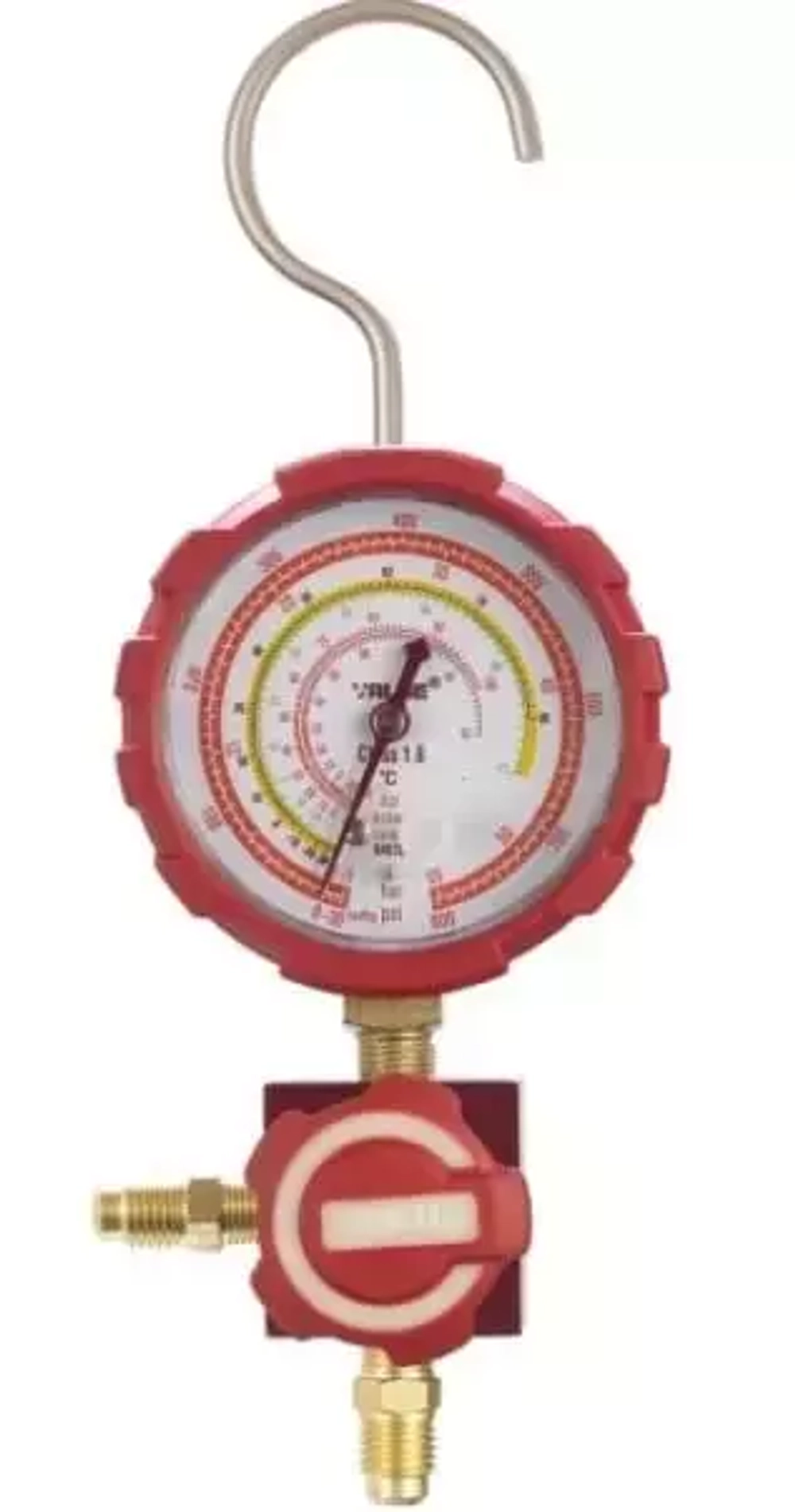 Манометрический коллектор Value VMG-1-U-H (R22, R134a, R407C; R410A, 1 вентильный, манометр высокого давления 68мм; без шлангов)