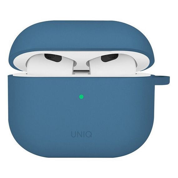 Чехол Uniq Nexo Liquid silicone +carabin +Sports ear hooks для Airpods 4 Pacific Blue (AIRPODS(2024)-NEXOPBLU)