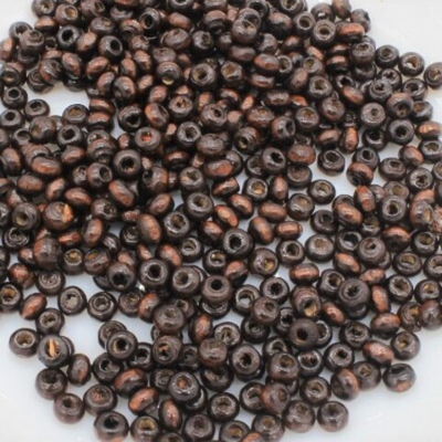 Бусины пришивные дерево, р. 3х4 мм