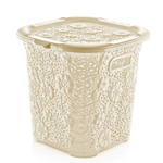 Корзина 15л многофункциональная "Ажурная", цвет кремовый