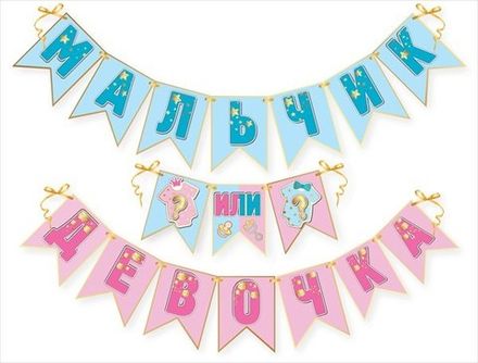 Гирлянда "Мальчик или Девочка?"