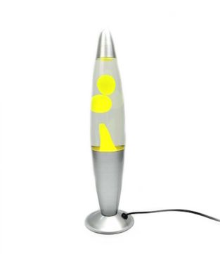 Лава лампа корпус - серый, лампа - желтая, 40,5 см