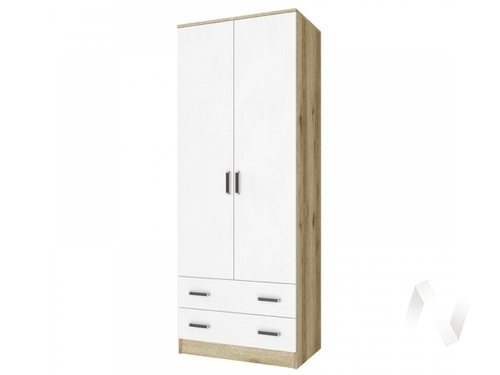 Шкаф комбинированный Лагуна 0;8 без зеркала (дуб делано/белый)