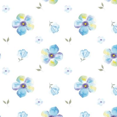 Орнамент из голубых цветов