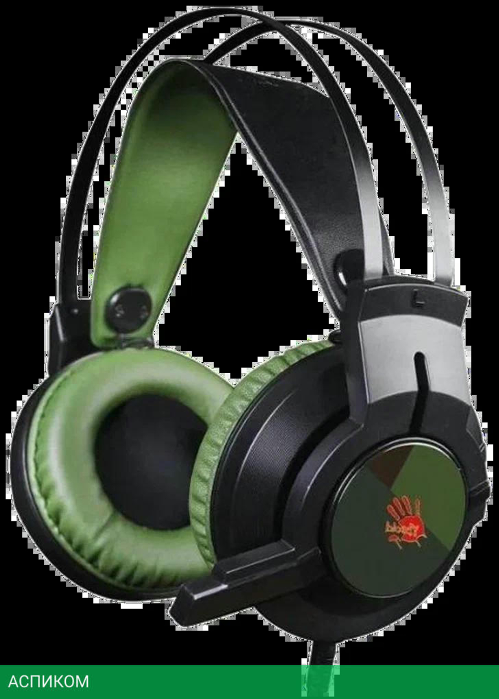 Наушники A4Tech Bloody J450 черный/зеленый