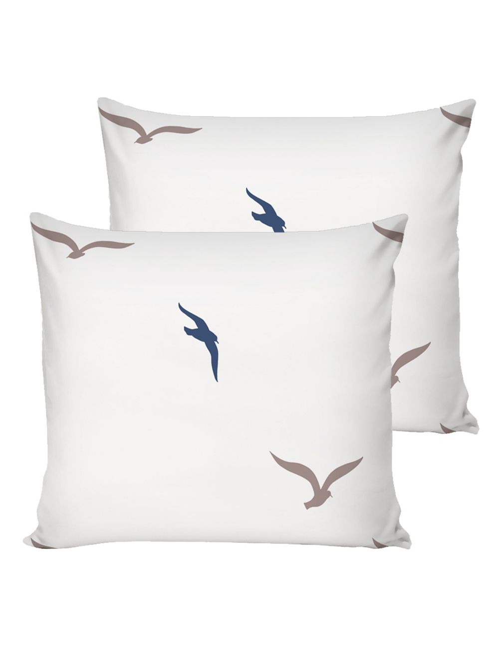 Наволочка комплект 2шт перкаль Сказка "Чайки (компаньон)" 70x70 см на молнии