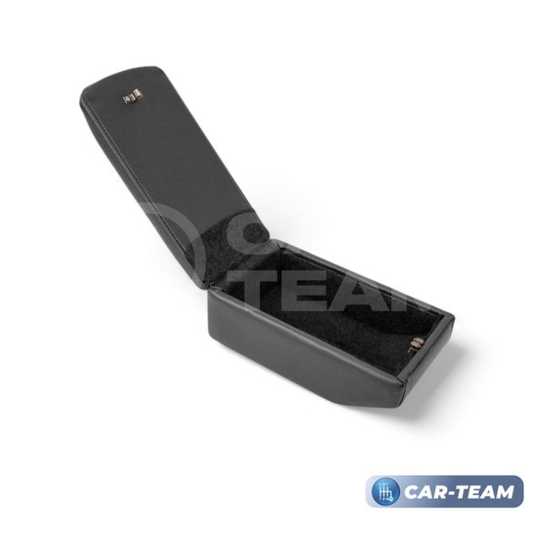 Подлокотник с боксом Лада X-Ray (без регулировки сиденья по высоте), Renault Logan 2, Sandero 2, Duster 2 (с регулировкой по высоте) из экокожи с узором - красный ромб, "Аламар"