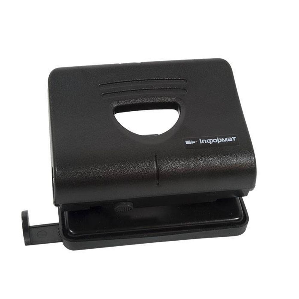 Дырокол inФОРМАТ 20 л. комбинированный черный линейка форматов