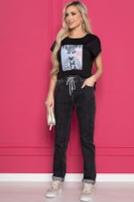 Джинсы "Вечерняя прогулка" (графит) Б8544 LT Collection