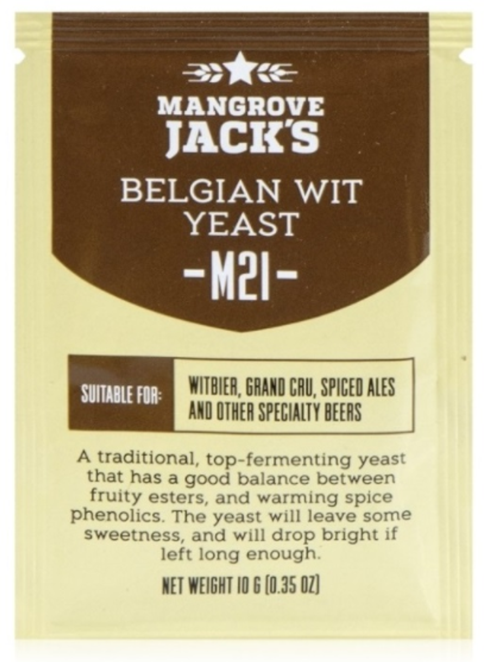Пивные дрожжи Mangrove Jack's "Belgian Wit M21", 10г