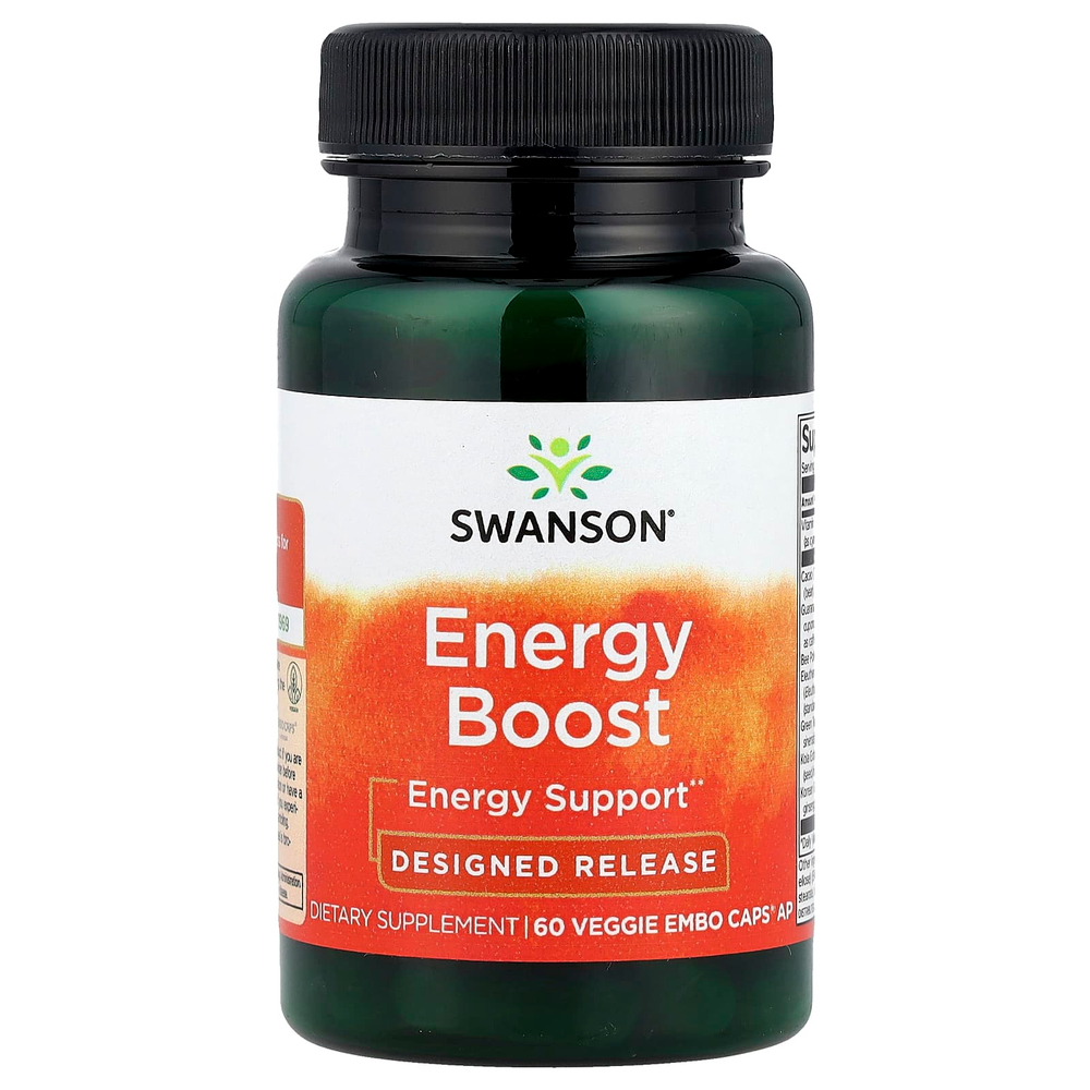 Swanson, Energy Boost, 60 вегетарианских капсул EMBO Caps® AP