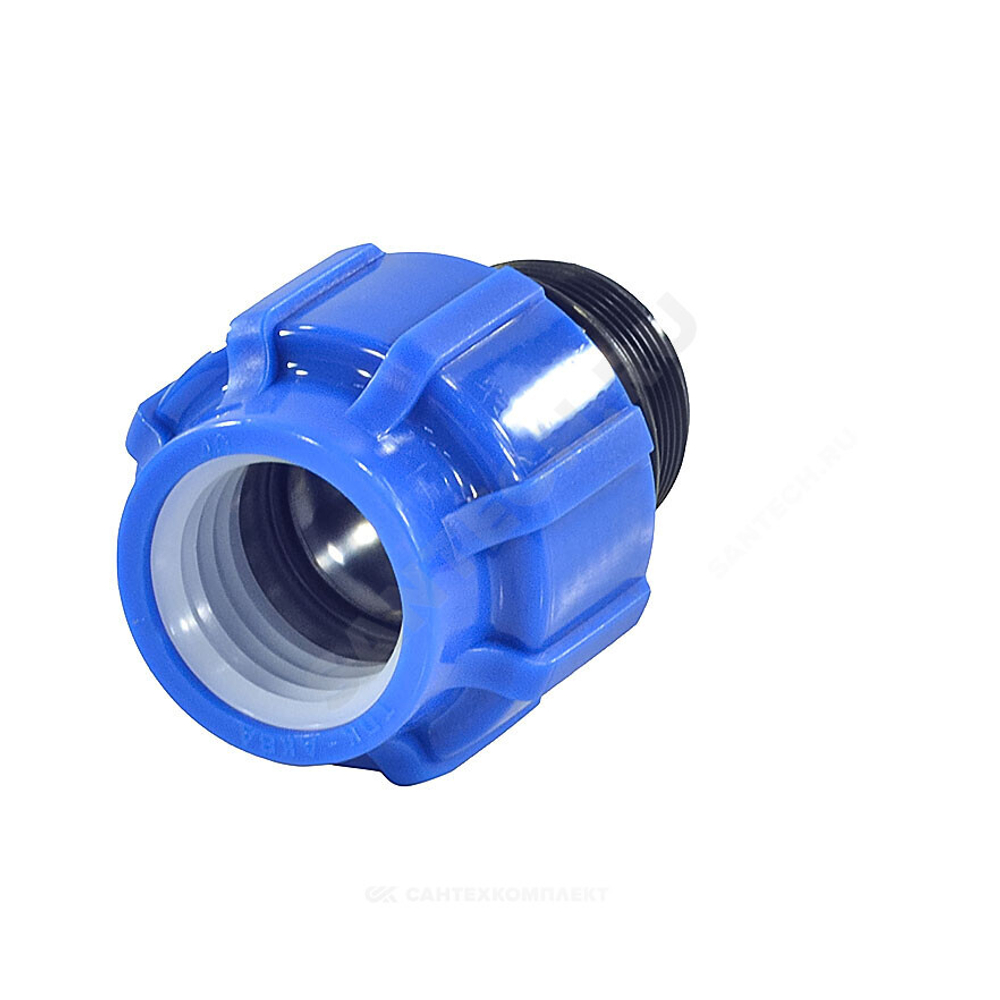 Муфта компрессионная ПЭ Дн 20х1/2" НР Ру16 ТПК-АКВА 50030020