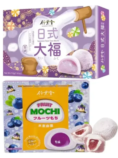 Моти рисовое пирожное со вкусом Таро, Черники ассорти 2 шт