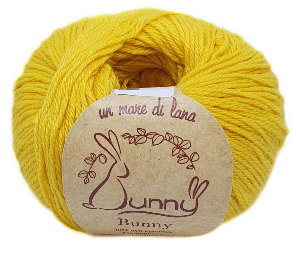 Пряжа Bunny 50г, 200м, 20%пух кролика, 5%меринос, 30%натуральная вискоза, 45%нейлон (цена за 1 шт)