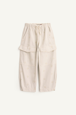 ZARA БРЮКИ КАРГО, НЕОНОВО-ГОЛУБОЙ