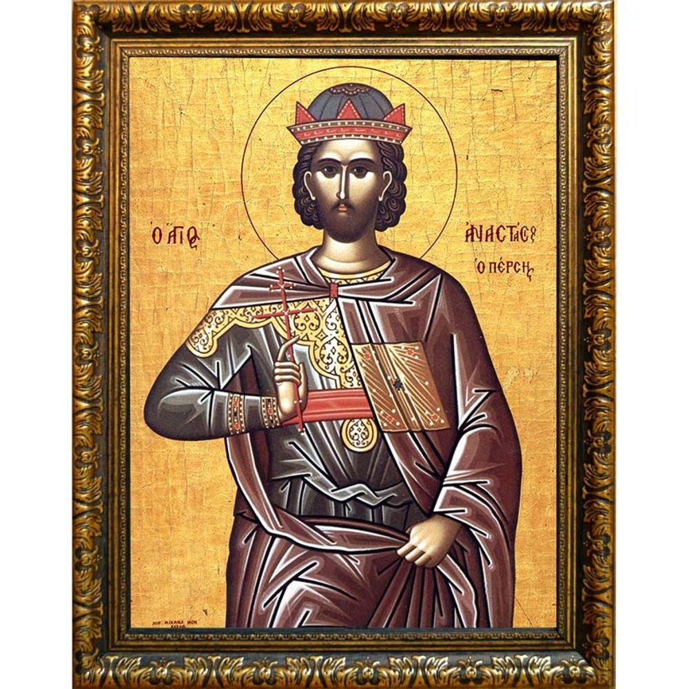 Анастасий Персиянин преподобномученик. Икона на холсте.
